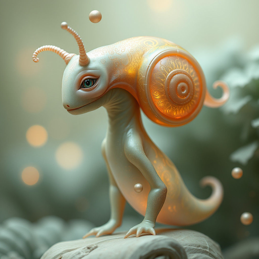 Mystical Slug Transformation in Ethereal Environment