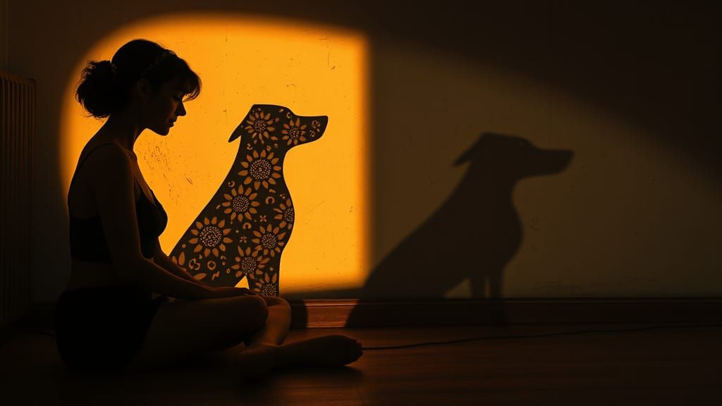 Woman in Whimsical Twilight Shadowland