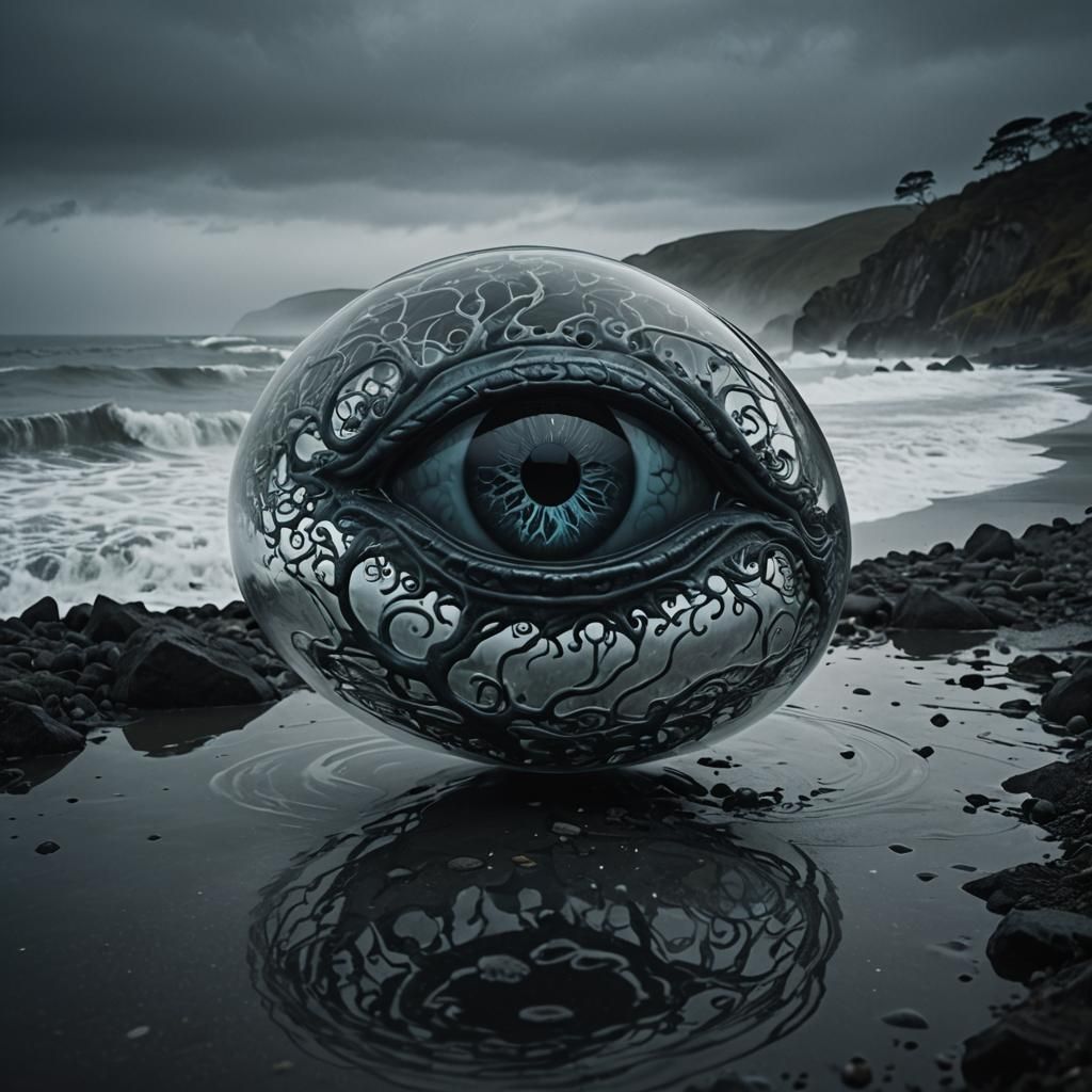 Biomechanical Glass A in Dark Fantasy Style