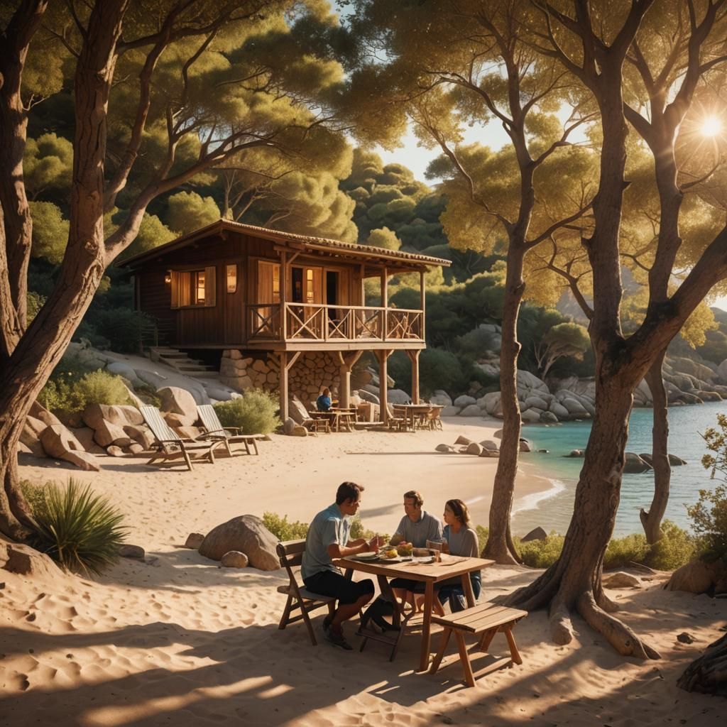 Idyllic Corsican Getaway in Warm Golden Light