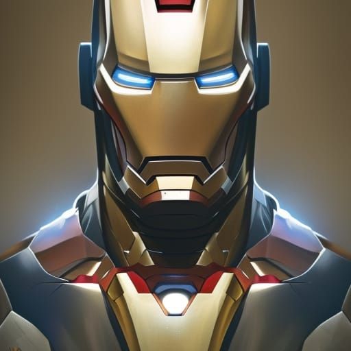 Ironman Super Villain Portrait in Hyperdetailed Style