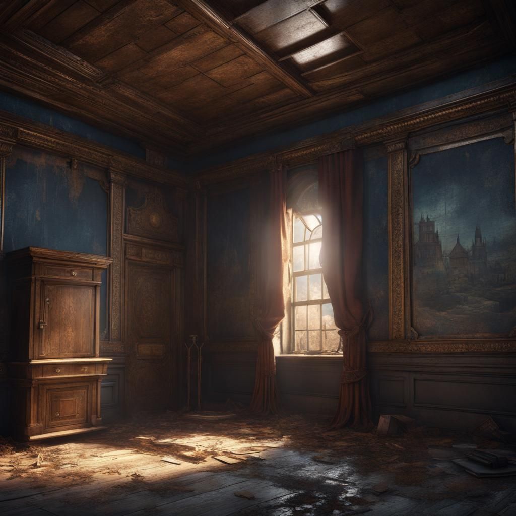 Detailed Matte Painting of an Old Room