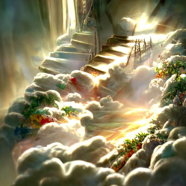 Ethereal Stairway to Heaven in Divine Sunshine