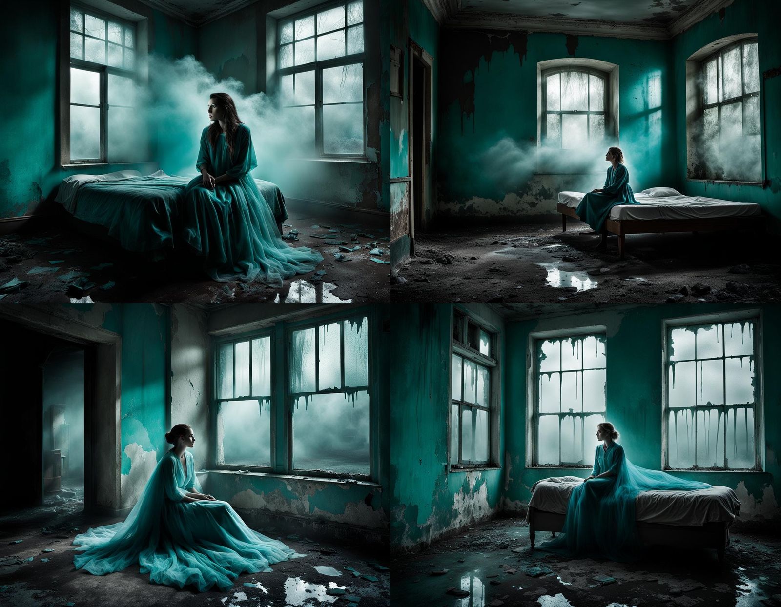 Ethereal Ghosts in Dystopian Hospital Ward