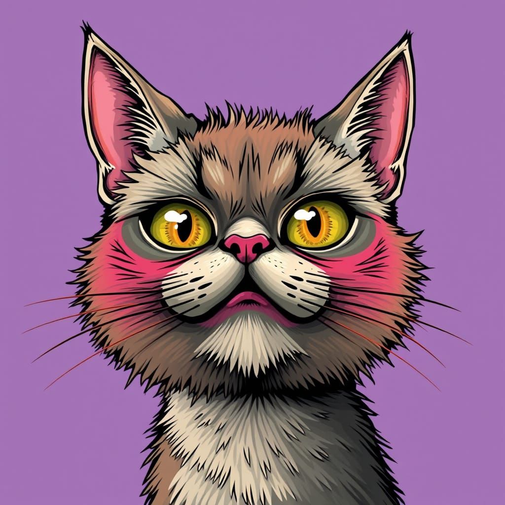 Grotesquely Adorable Cat with Wonky Ear