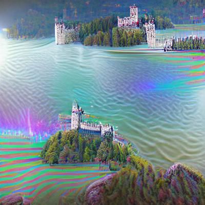 Neuschwanstein Castle Holographic in 4K