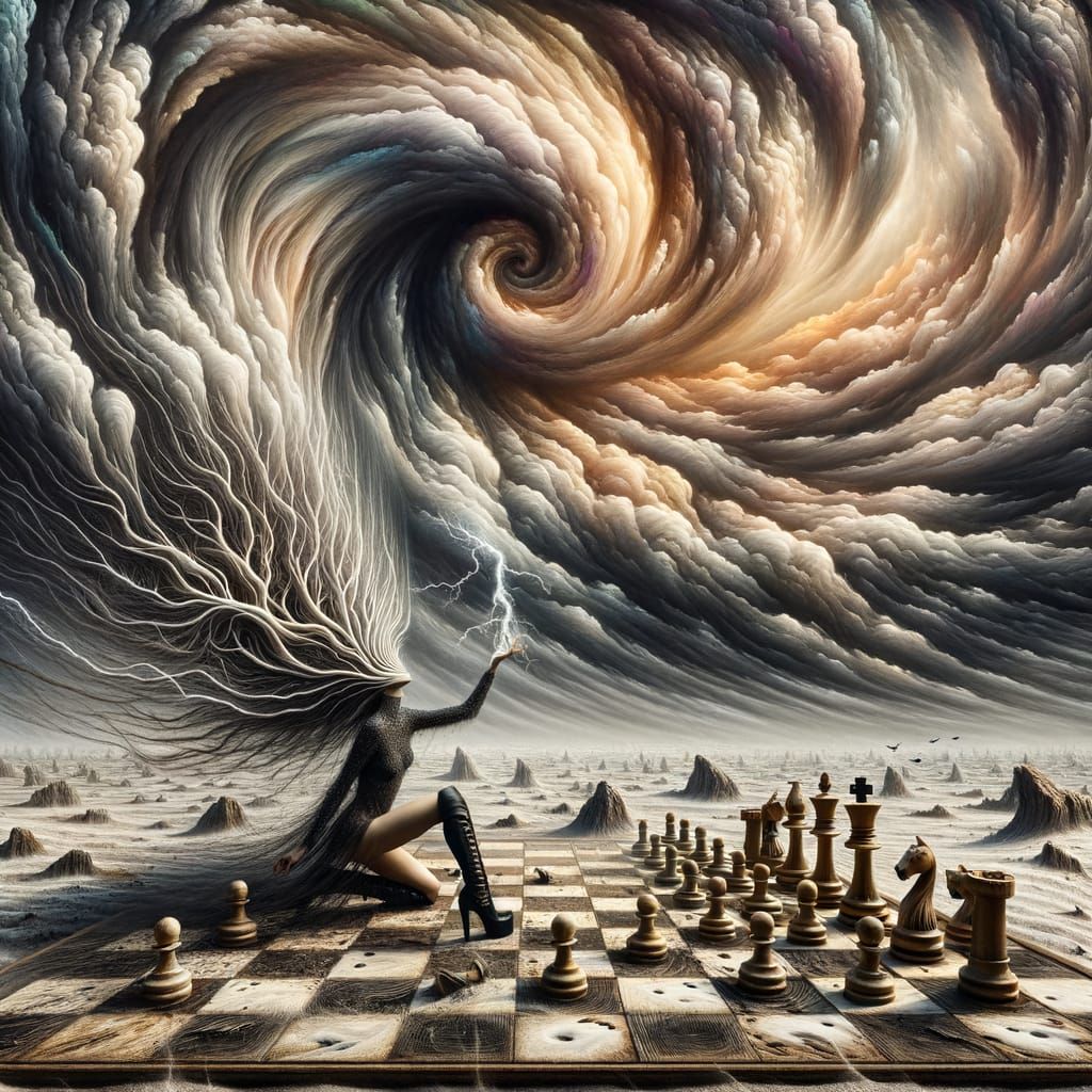 Domino Heiress in Metaphysical Stormscape