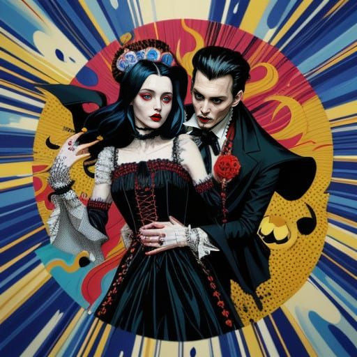 Count Dracula Bites in Vibrant Pop Art