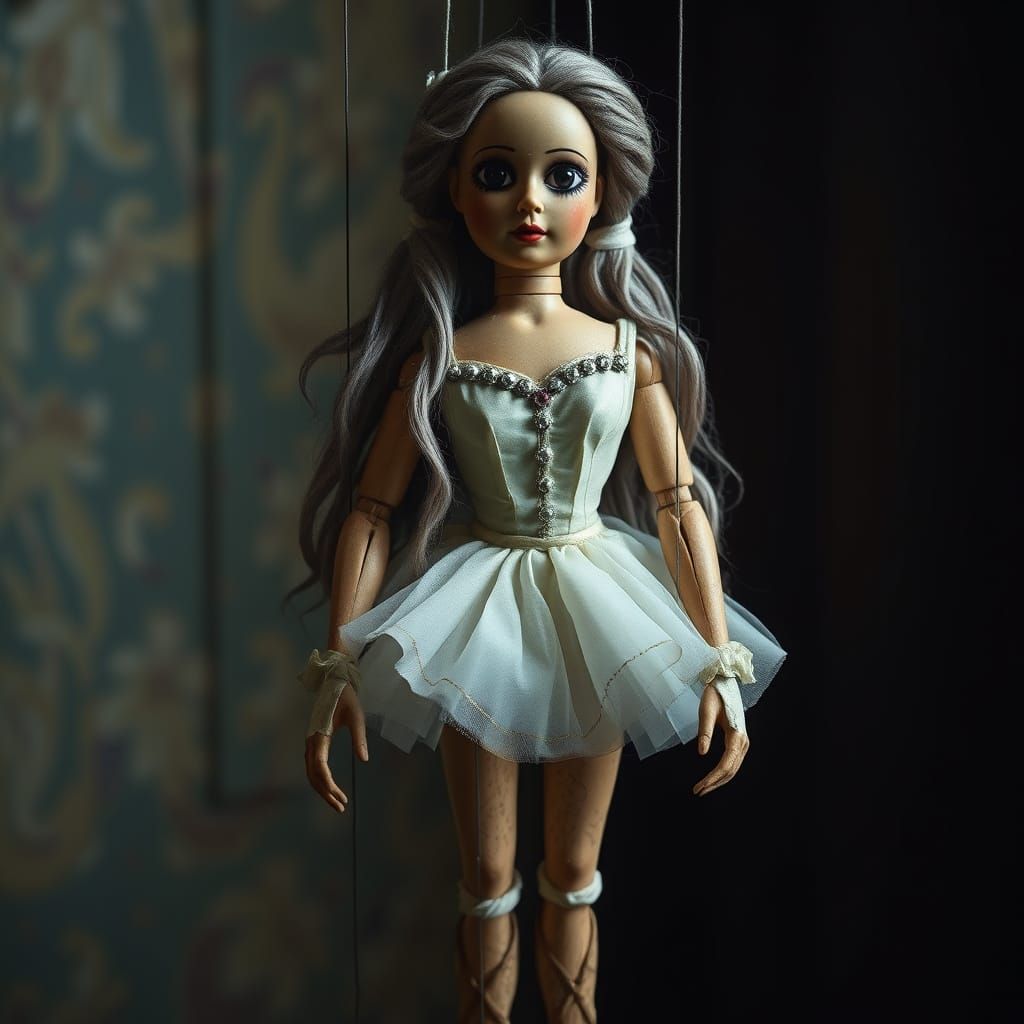 Graceful Ballet Puppet with an Eerie Presence
