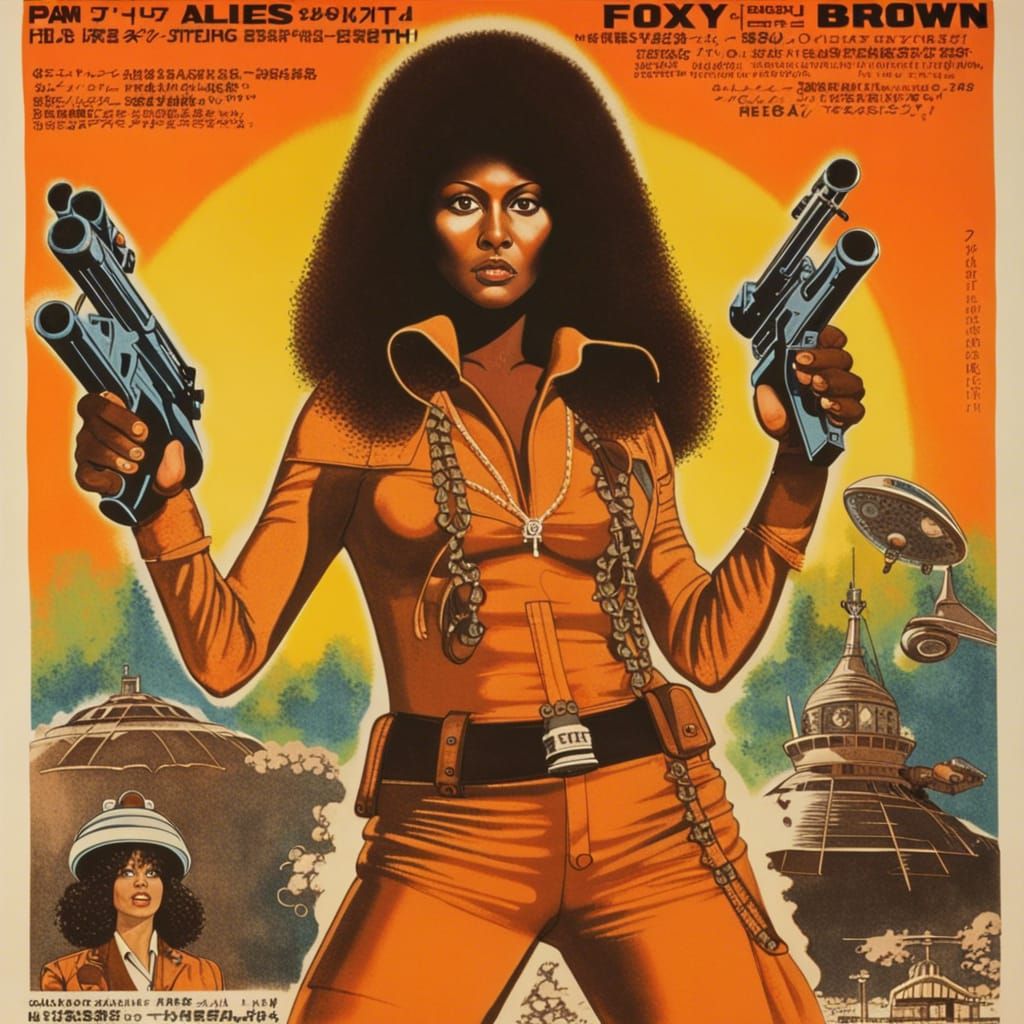 Japanese movie poster for "Foxy Brown - Invasion"