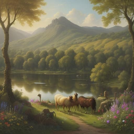 Dutch Golden Age Landscape with Shepherd and Flock