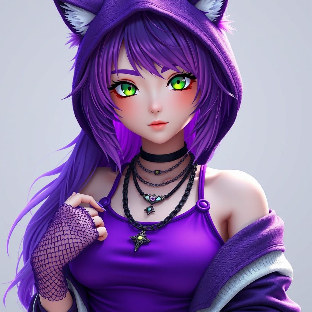 Vibrant Anime Girl with Wild Spirit