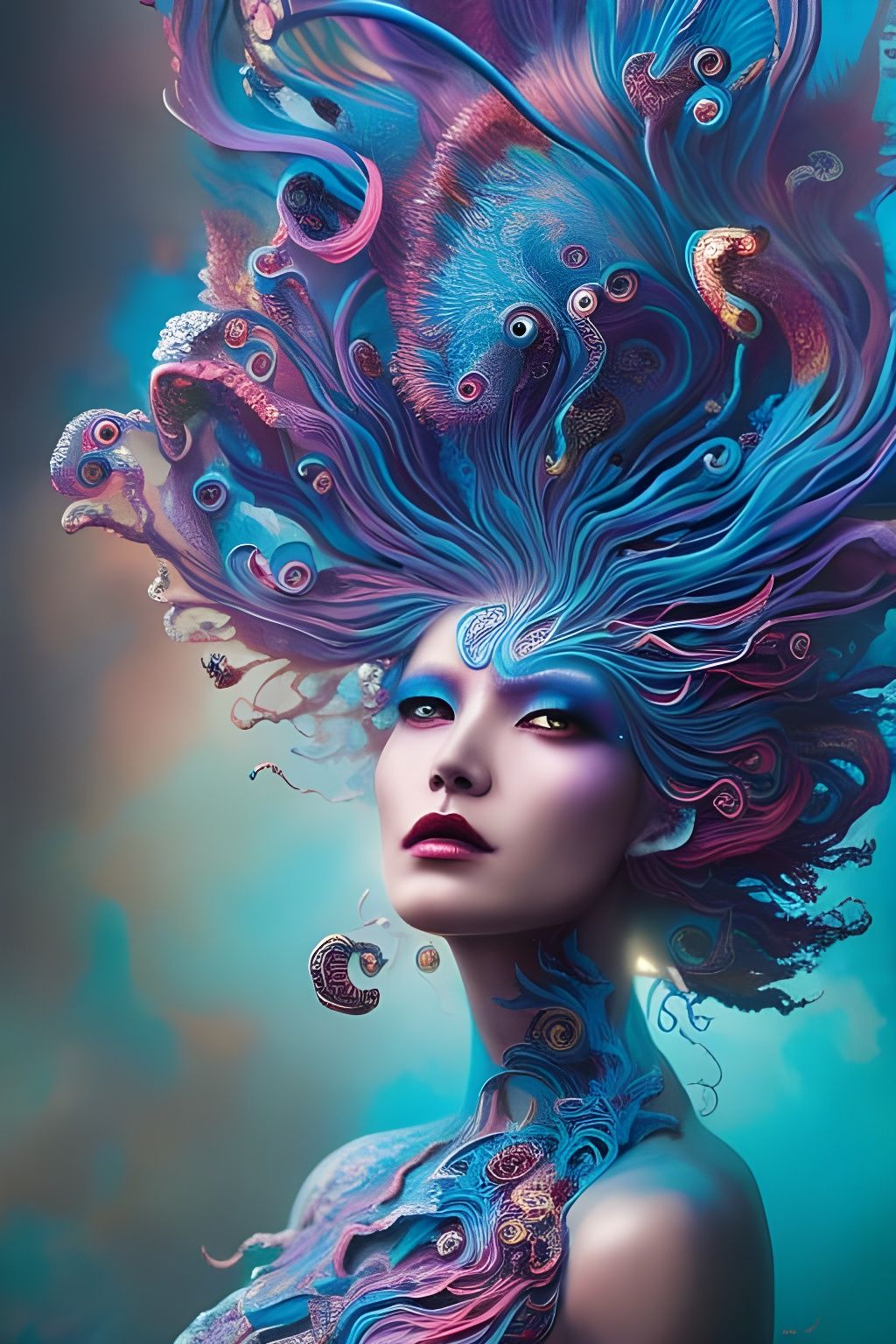 Goddess of the Portuguese Man-of-War in Ethereal Beauty