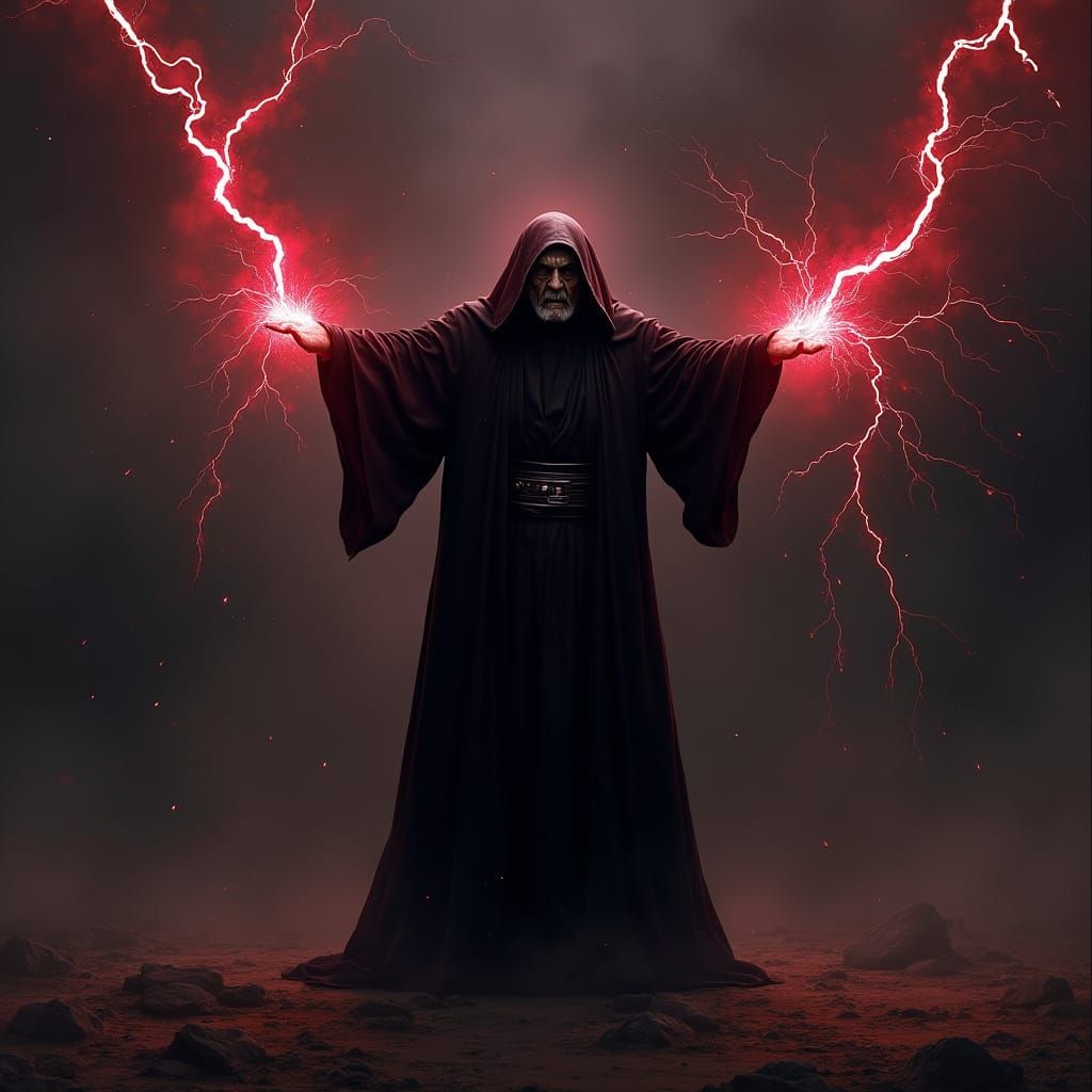 Darth Sidious Unleashes Fury in Noir-Inspired Darkness