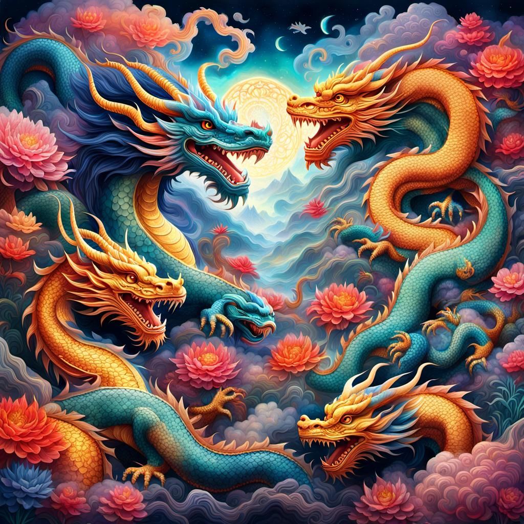 Chinese Zodiac Dragons in Human Form