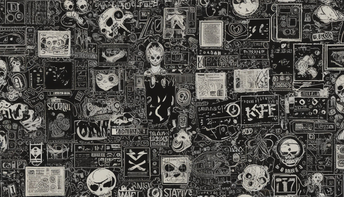 Retro Sci-Fi Comic Book Art in Distressed Digital Aesthetic