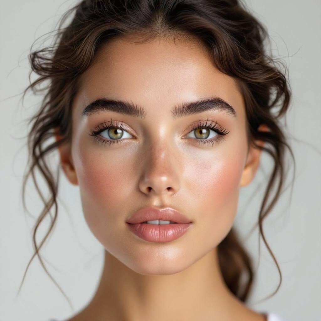 Hyperrealistic Portrait with Detailed Skin and Soft Studio L...