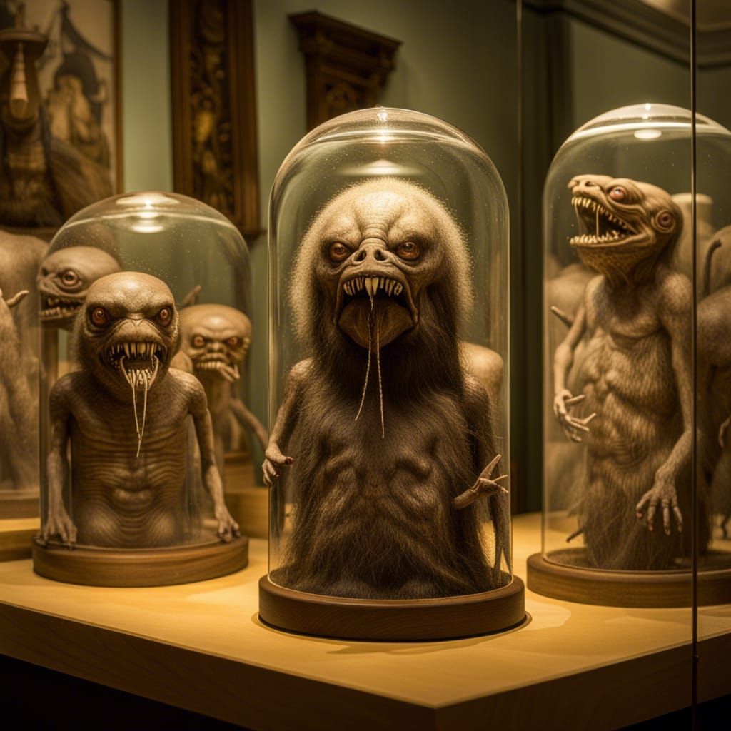 Museum Echibit of mythical creatures