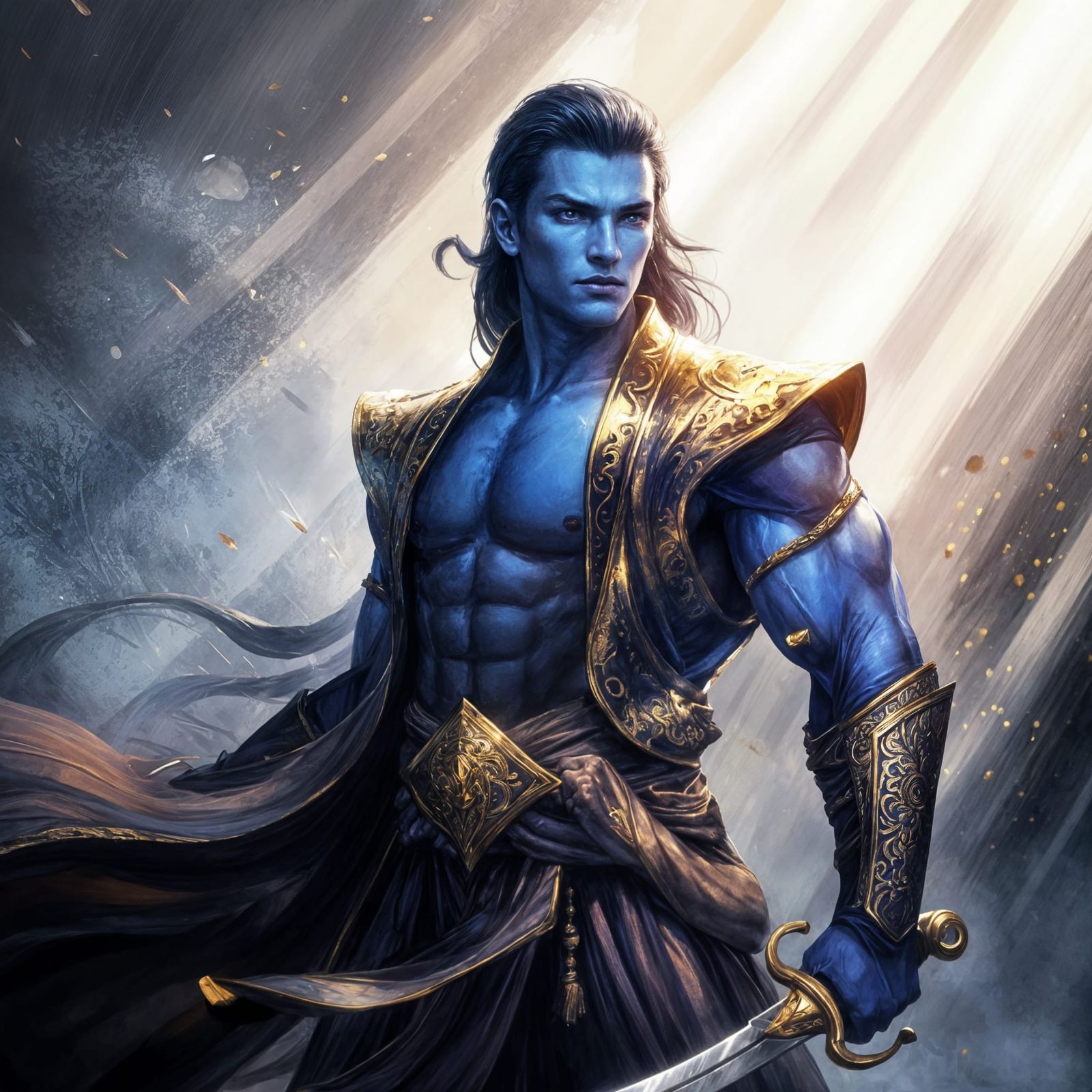 Majestic Warrior in Shimmering Splendor