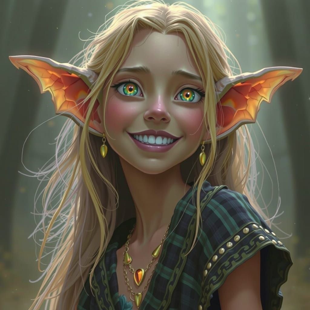 Steampunk Drow Elf Engine, Dark Fantasy Art