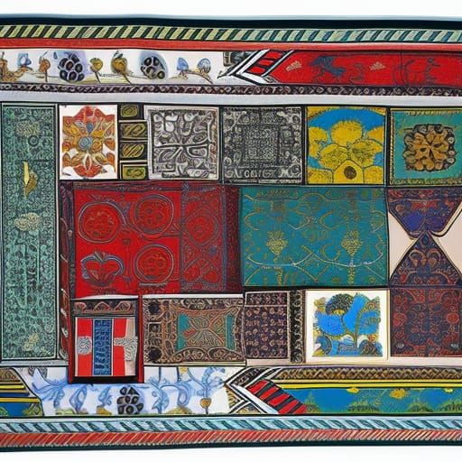 Abstract Palace in Rigid Geometric Style