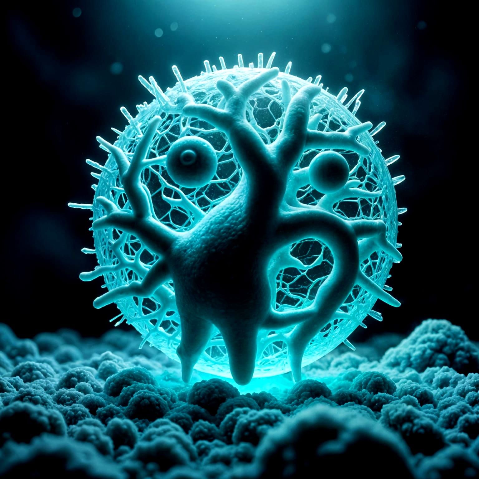 Microscopic View of Ancient Pathogens Emerging from Ice