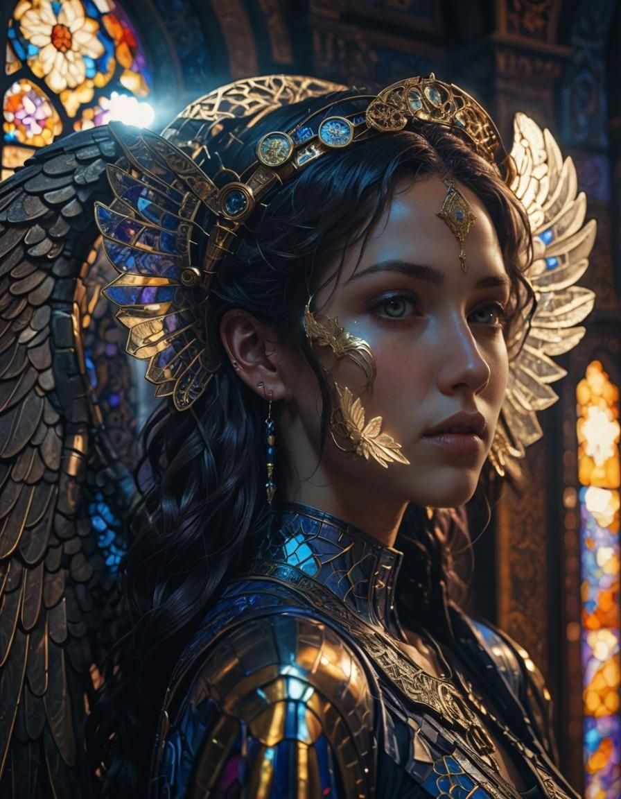 Alhambra Angel Wallpaper in Cyberpunk Realism