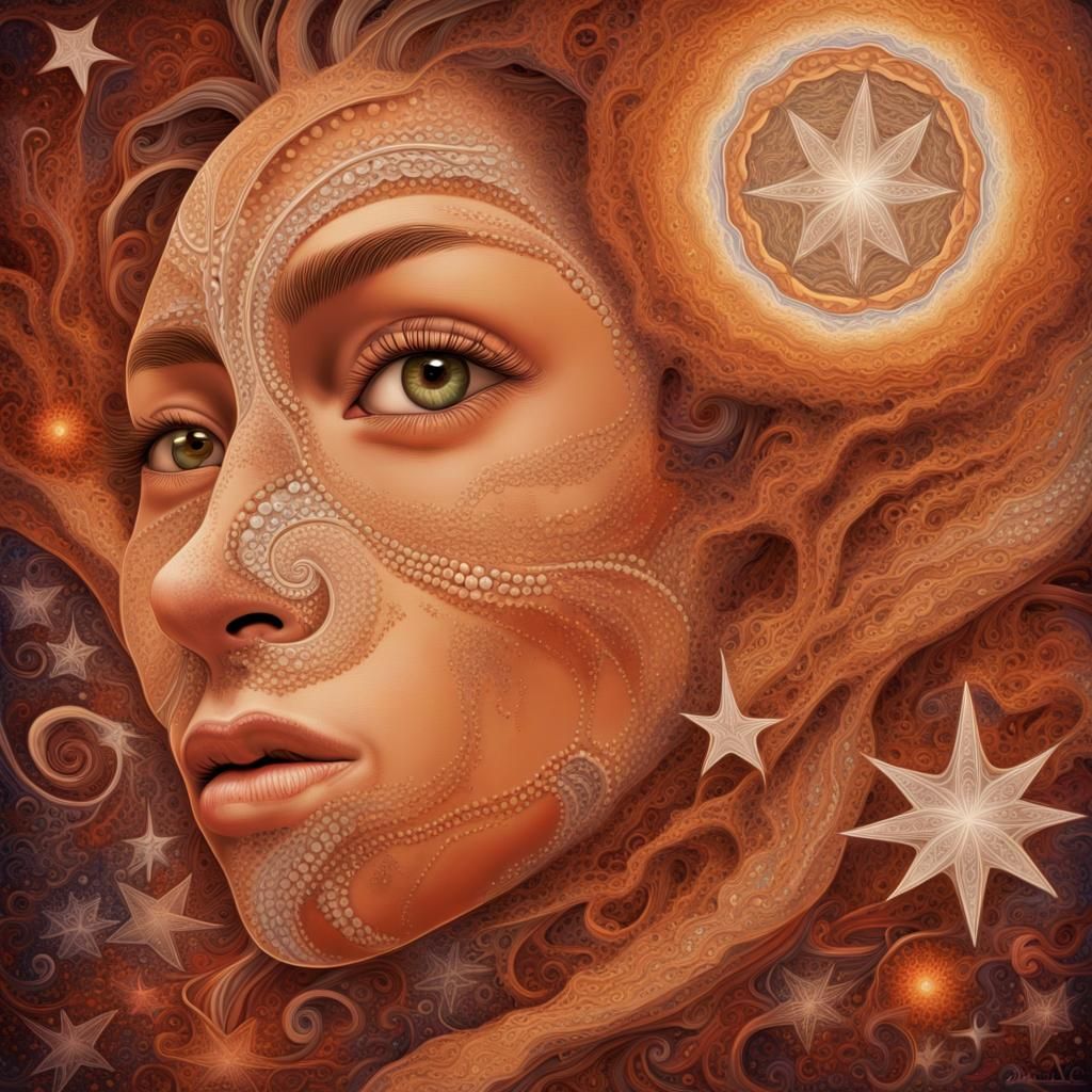 Cosmic Mother: Aboriginal Art in Surreal Impasto Style