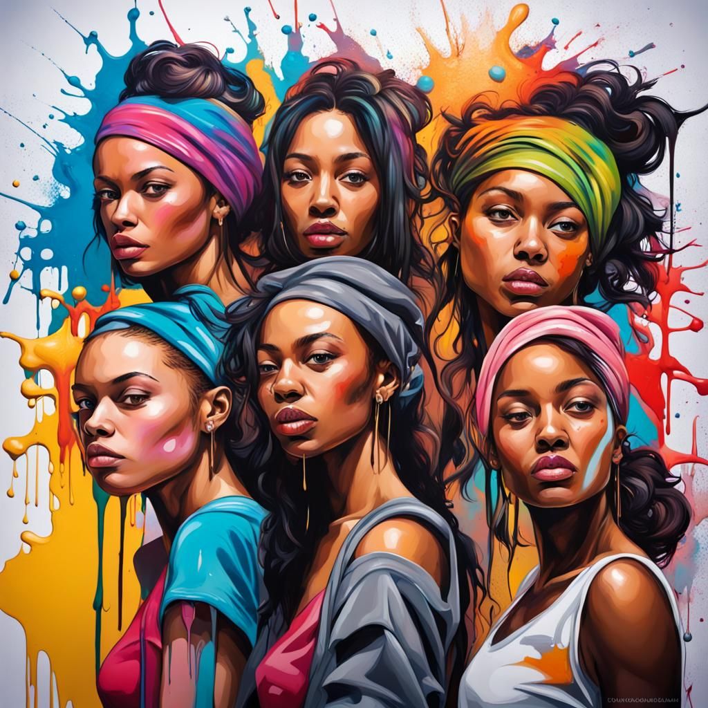 Graffiti Art of Diverse Women in Street Style