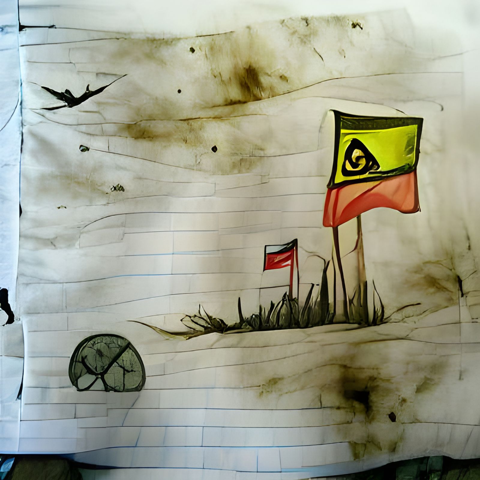 Post-Apocalyptic Flag: A Child's Drawing