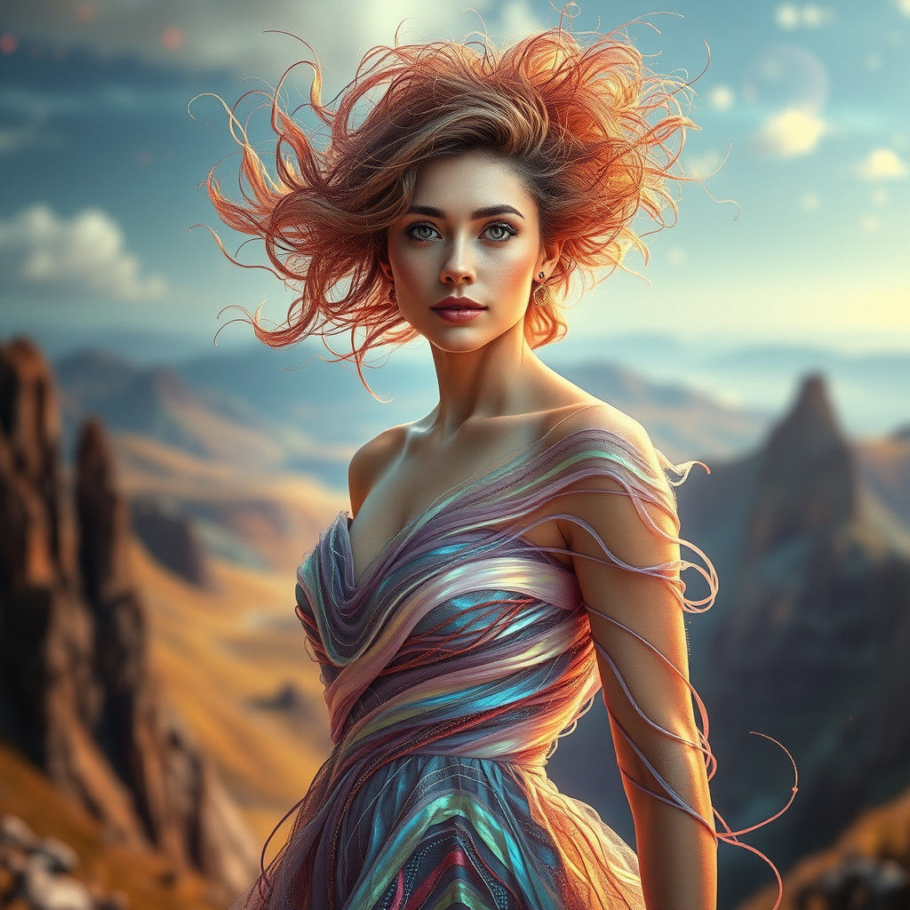 Quantum Foam Dress in Fauvist Surrealism