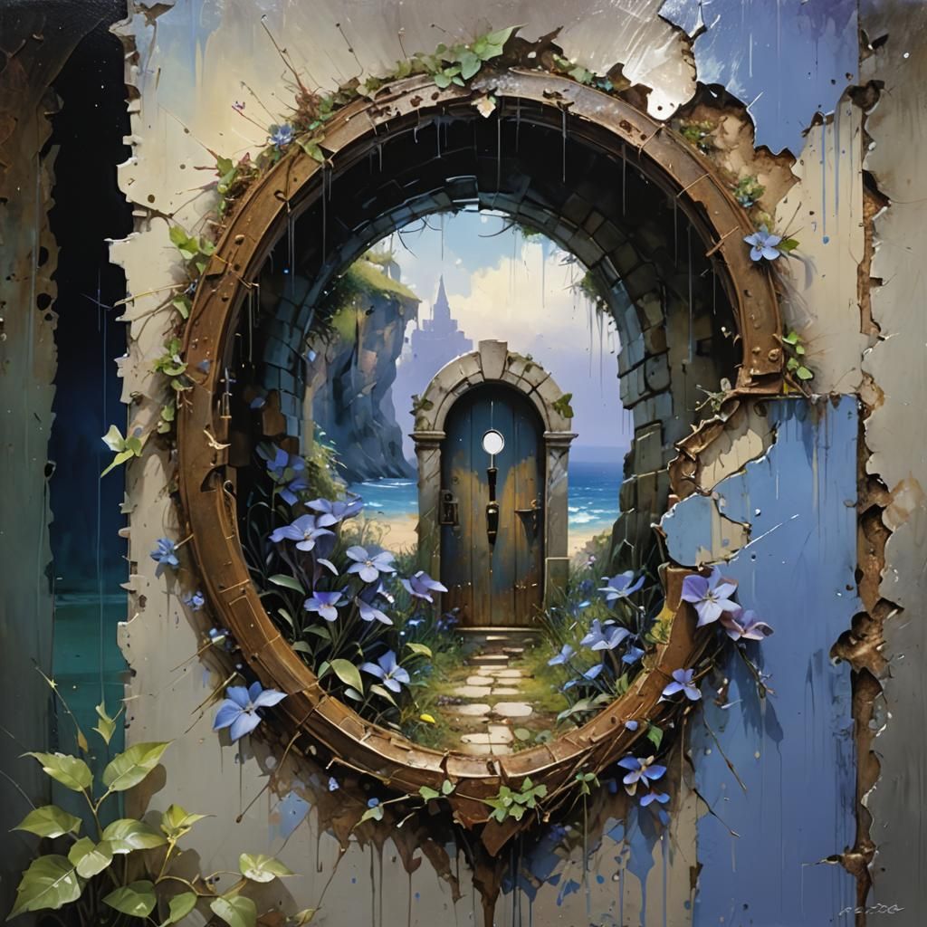 Enchanted Realm Periwinkle Keyhole: Matte Painting