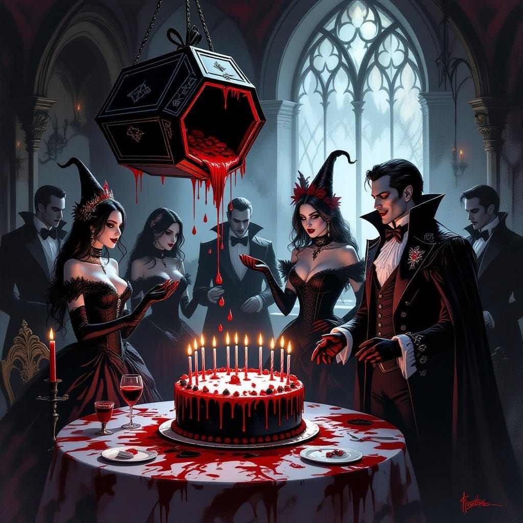 Macabre Vampire Birthday Party with Bloody Details