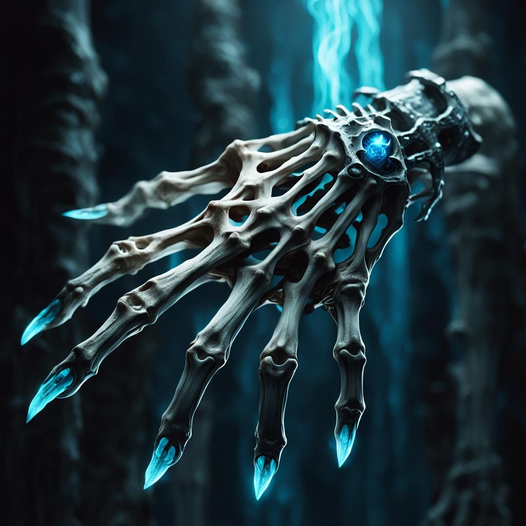 Dark Fantasy Skeletal Hand Concept Art
