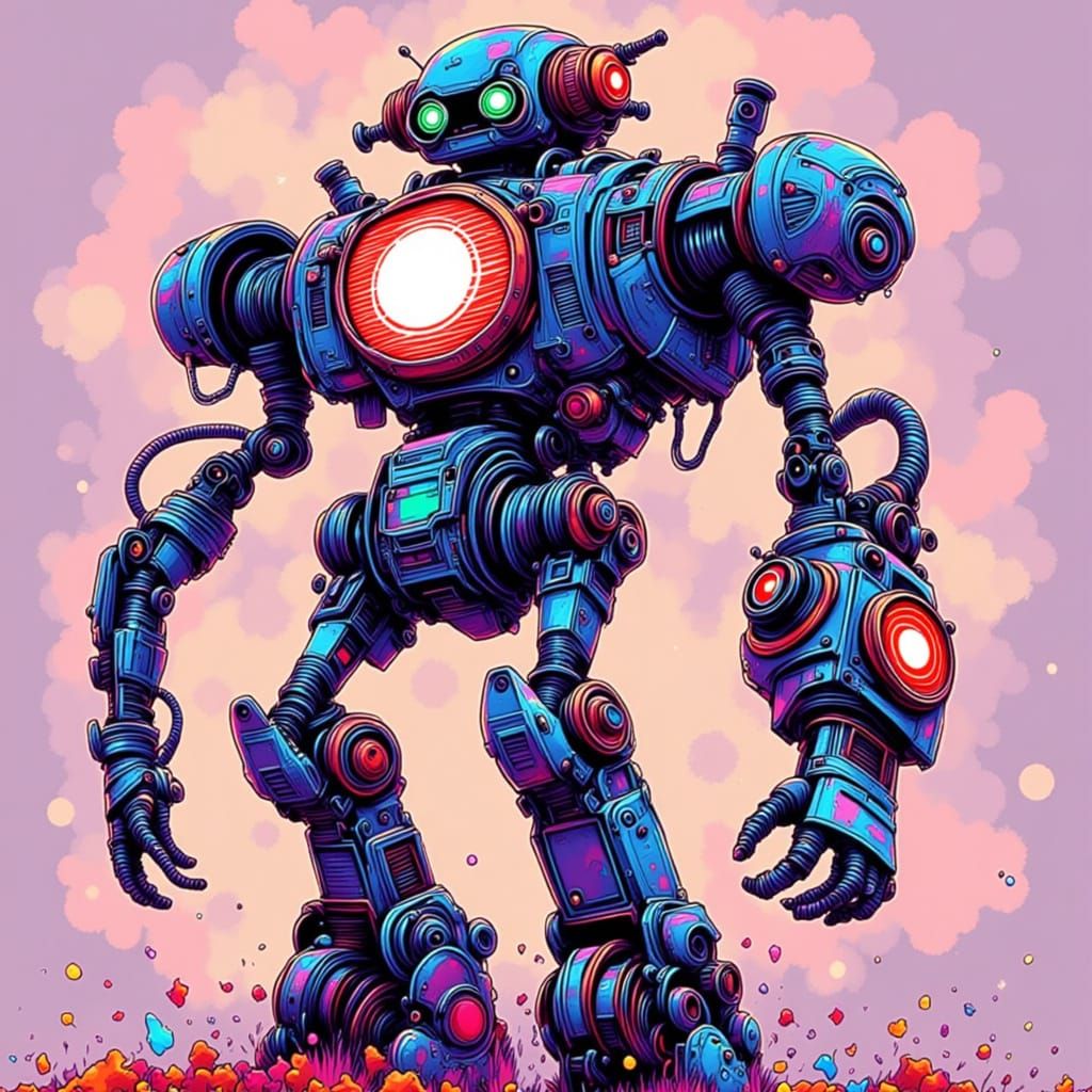 AI Art: Dynamic Robot Captures Energetic Dance Moves