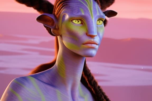 Na'vi Female Portrait from Avatar's Pandora