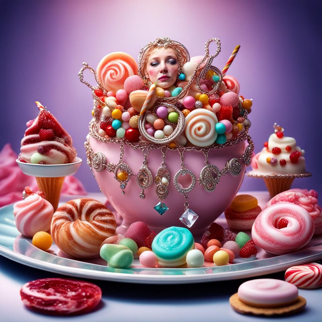 Hyperrealistic Jewellery Still Life with Sweets