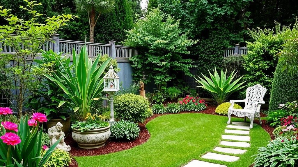 Elegant Backyard Oasis in Art Deco Style