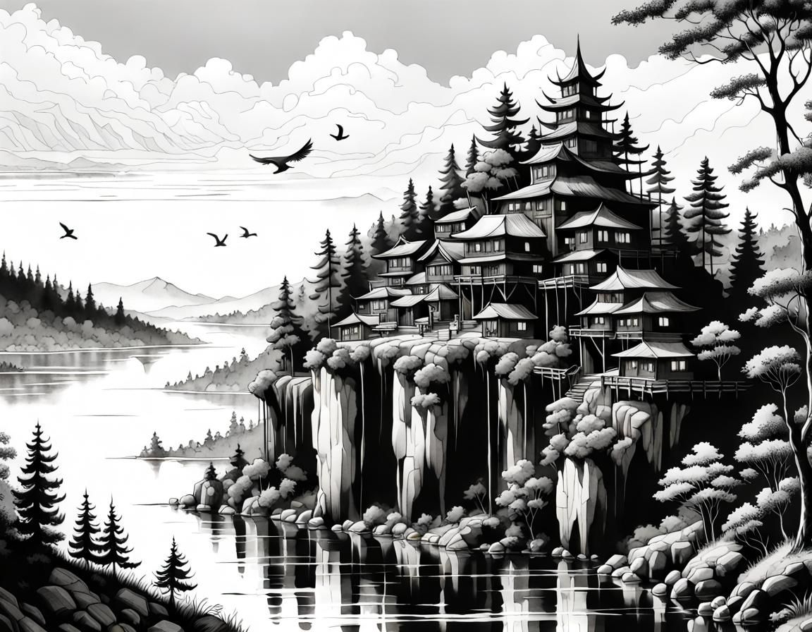 Peaceful Japanese Village