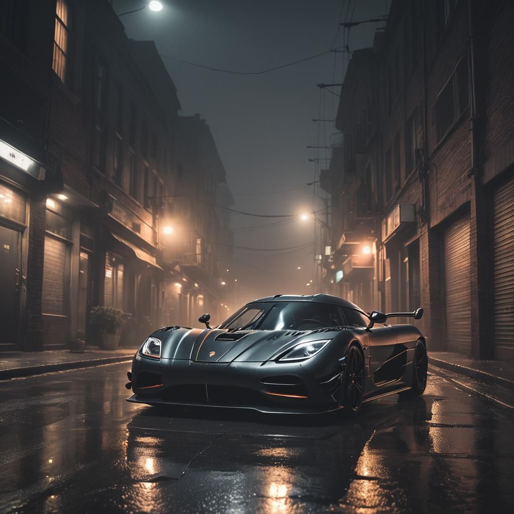 Koenigsegg Agera RS in Misty Alleyway
