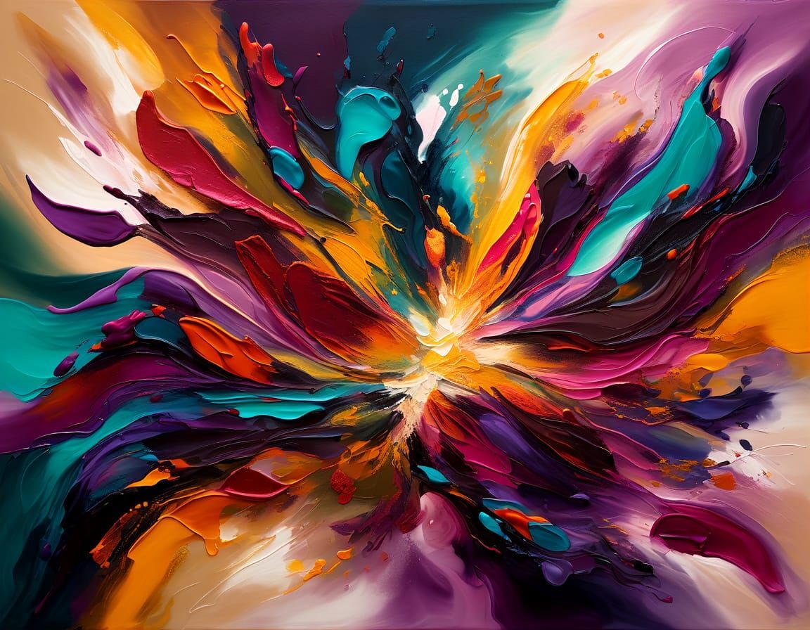 Vibrant Rebirth Masterpiece in Oil Painting