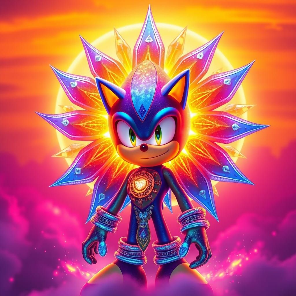 Sonic the Hedgehog as a Radiant Sun God