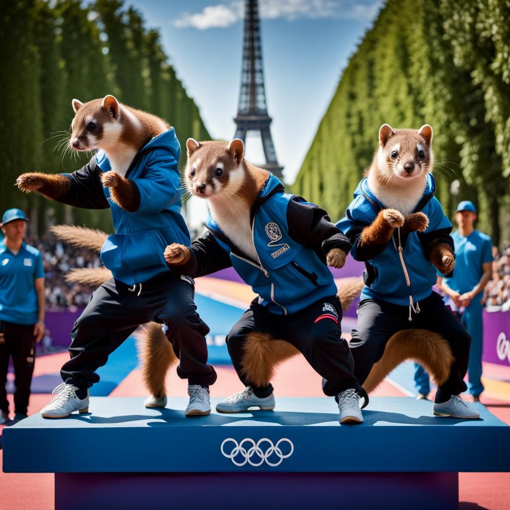 Weasels Breakdancing at the Olympic Games