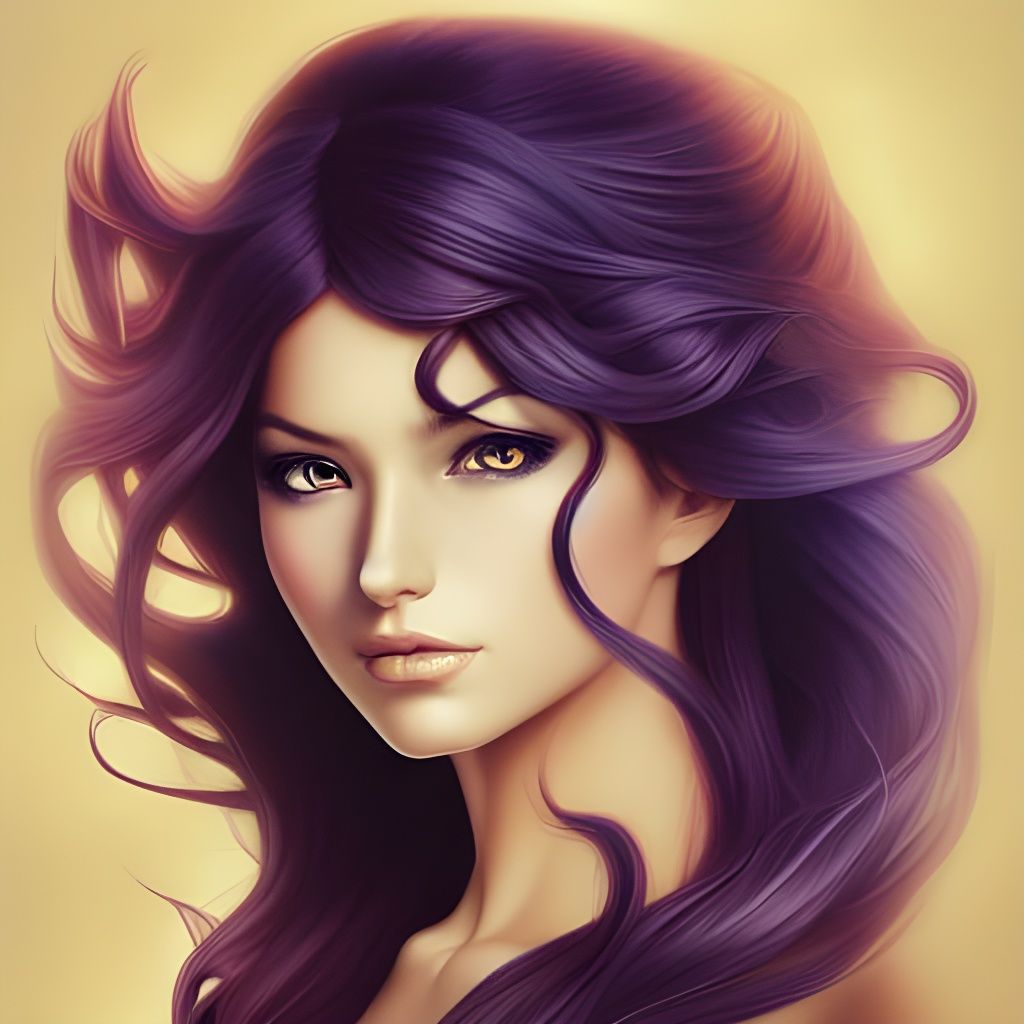 Young Princess with Flowing Hair Digital Art