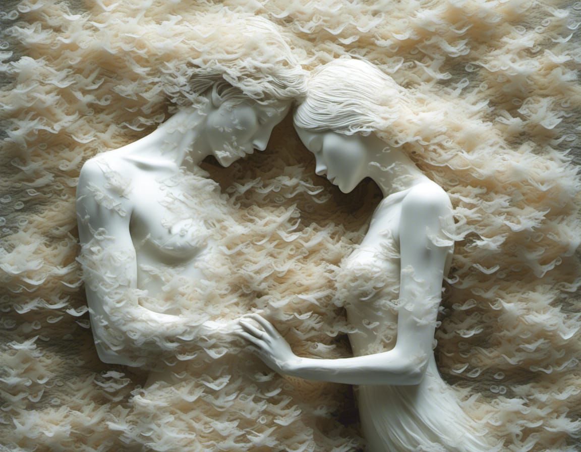 The Lovers: Paper Art Textures by Lauren Collin