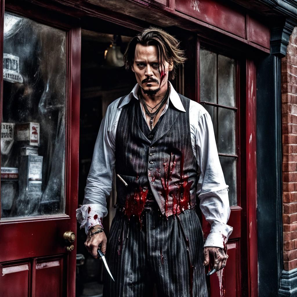 Johnny Depp as The Demon Barber of Fleet Street