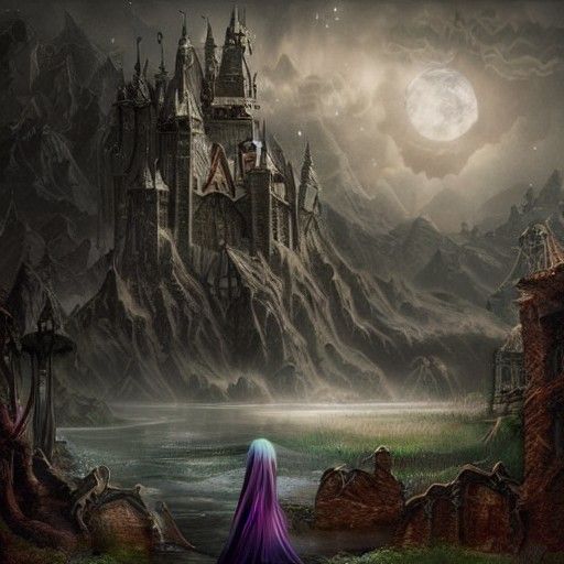 Beautiful Dark Princess Matte Painting