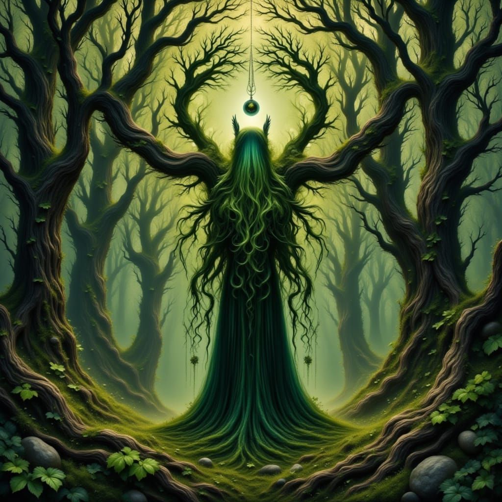 Fae Witch, Spirit of the Northern Wood in Graffiti Art