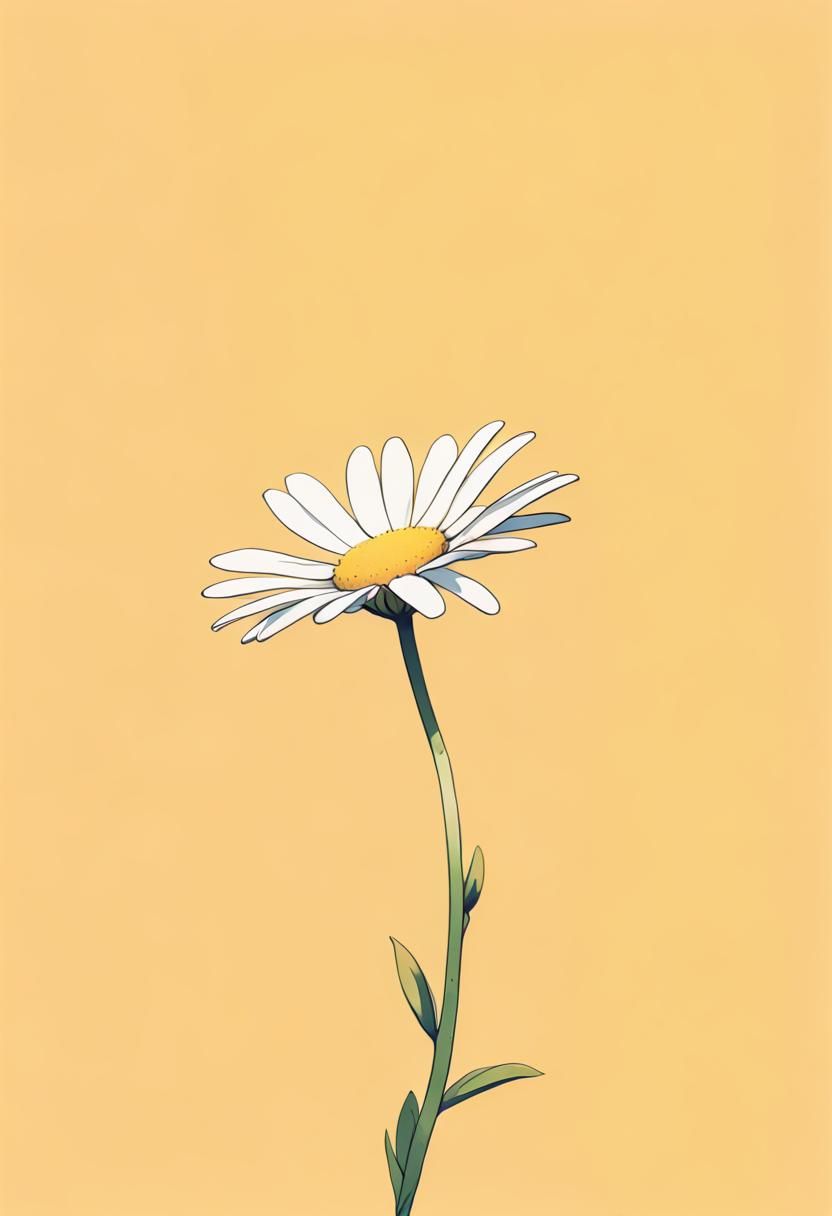 Daisy Flowers in Studio Ghibli Anime Style