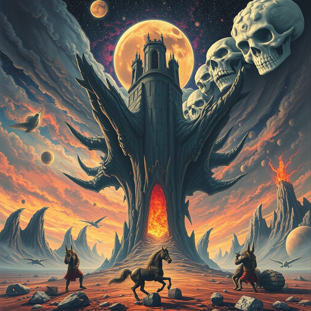 Psychedelic Apocalypse: A Surreal Depiction of Armageddon